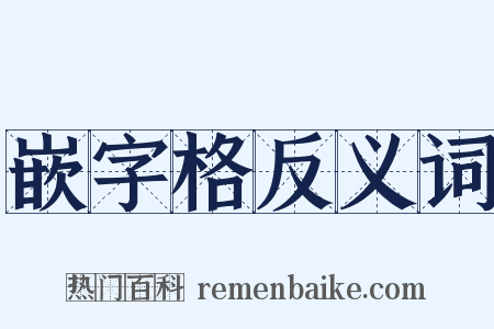 嵌字格反义词是什么意思的图片